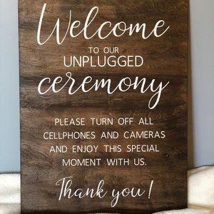 Unplugged Ceremony Sign